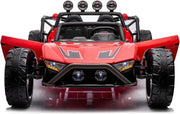 Dual Motors, EVA Tires & Parent Remote Control-Super Monster Power Riding Car for Kids - Red