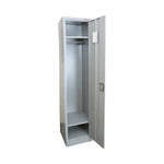 Load image into Gallery viewer, Durable Stainless Steel Lockable Storage Cabinet - Multipurpose Floor Mount Locker with Keys for Home, Office, and Gym Use-GCC Home Center