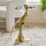 Load image into Gallery viewer, Eef Glass Top Accent Table | Modern Aluminum End Table (30.48x60.96 cm)