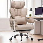 Load image into Gallery viewer, Efomao Big and Tall Office Chair 400lbs – PU Leather Executive Desk Chair with Lumbar Support &amp; Leg Rest, Heavy-Duty Computer Chairs for Home Office, Green