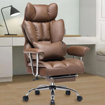Load image into Gallery viewer, Efomao Big and Tall Office Chair 400lbs – PU Leather Executive Desk Chair with Lumbar Support &amp; Leg Rest, Heavy-Duty Computer Chairs for Home Office, Green