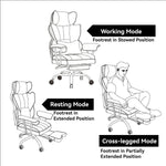 Load image into Gallery viewer, Efomao Big and Tall Office Chair 400lbs – PU Leather Executive Desk Chair with Lumbar Support &amp; Leg Rest, Heavy-Duty Computer Chairs for Home Office, Green