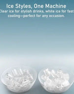 Load image into Gallery viewer, Electric Countertop Automatic Ice Maker Machine, Portable Self-Cleaning with Hand Scoop and Basket, 9 Bullet Ice Cubes in 6 Mins, 12KG/24H, 2 Sizes of Ice, Ideal for Home, Kitchen, Office, Party,