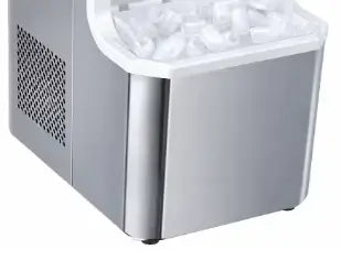 Electric Ice Maker Machine 85W, Automatic Countertop Ice Maker with Transparent Viewing Lid, Portable Ice Cube Maker with Ice Basket & Scoop, Compact Design, Black