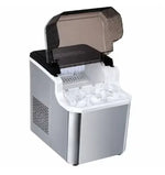 Load image into Gallery viewer, Electric Ice Maker Machine 85W, Automatic Countertop Ice Maker with Transparent Viewing Lid, Portable Ice Cube Maker with Ice Basket &amp; Scoop, Compact Design, Black