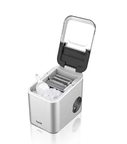 Electric Ice Maker NL-IM-451-ST, 1.6L Water Tank, 15KG Ice/24H, 9 Bullet Ice Cubes Every 6-8 Mins, Small & Large Ice Sizes, Auto Clean, Stainless Steel 1.6 L 130 W NL-IM-451-ST Silver