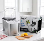 Load image into Gallery viewer, Electric Ice Maker NL-IM-451-ST, 1.6L Water Tank, 15KG Ice/24H, 9 Bullet Ice Cubes Every 6-8 Mins, Small &amp; Large Ice Sizes, Auto Clean, Stainless Steel 1.6 L 130 W NL-IM-451-ST Silver
