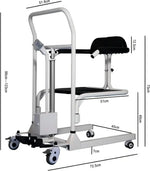 Load image into Gallery viewer, Electric Patient Lift Chair - 180° Split Seat, Shower &amp; Commode Chair for Elderly &amp; Disabled, 150KG Capacity