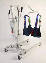 Load image into Gallery viewer, Electric Patient Lift Transfer Machine with Motorized Adjustable Base | Full Body Patient Transfer Lifter | 150kg Capacity Medical Hoist