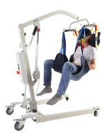 Load image into Gallery viewer, Electric Patient Lift Transfer Machine with Motorized Adjustable Base | Full Body Patient Transfer Lifter | 150kg Capacity Medical Hoist