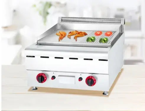 Electric Stainless Steel Tabletop Burger Griddle with Adjustable Temperature Control - Electric Tabletop