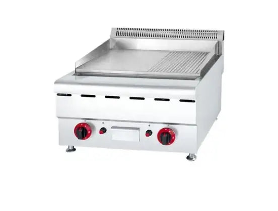 Electric Stainless Steel Tabletop Burger Griddle with Adjustable Temperature Control - Electric Tabletop
