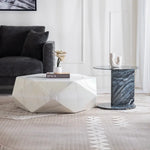 Load image into Gallery viewer, Elegant 2-Piece Coffee Table Set – White &amp; Grey Marble Finish