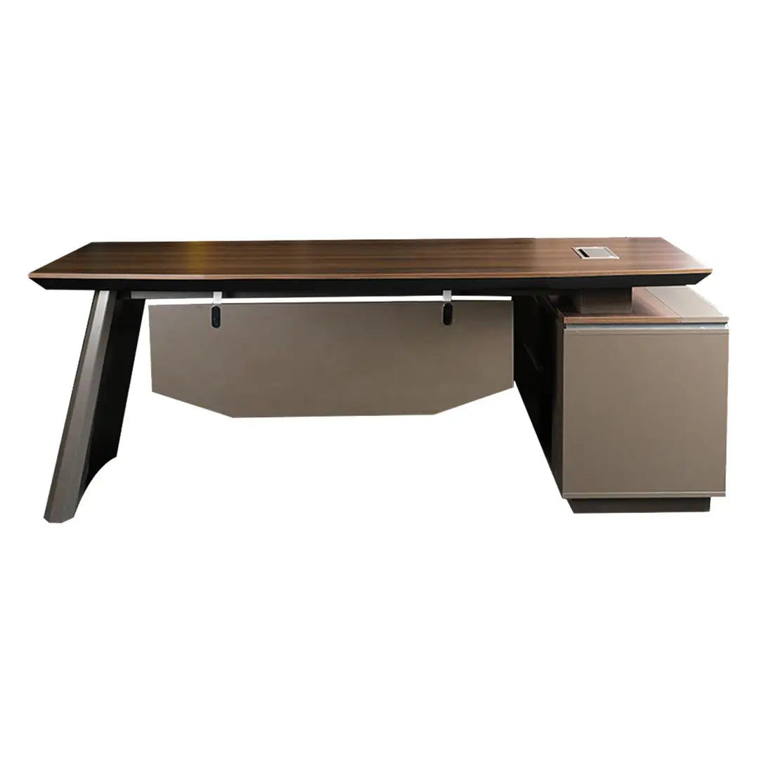 Elegant 220 cm Executive Office Table - Brown-GCC Home Center