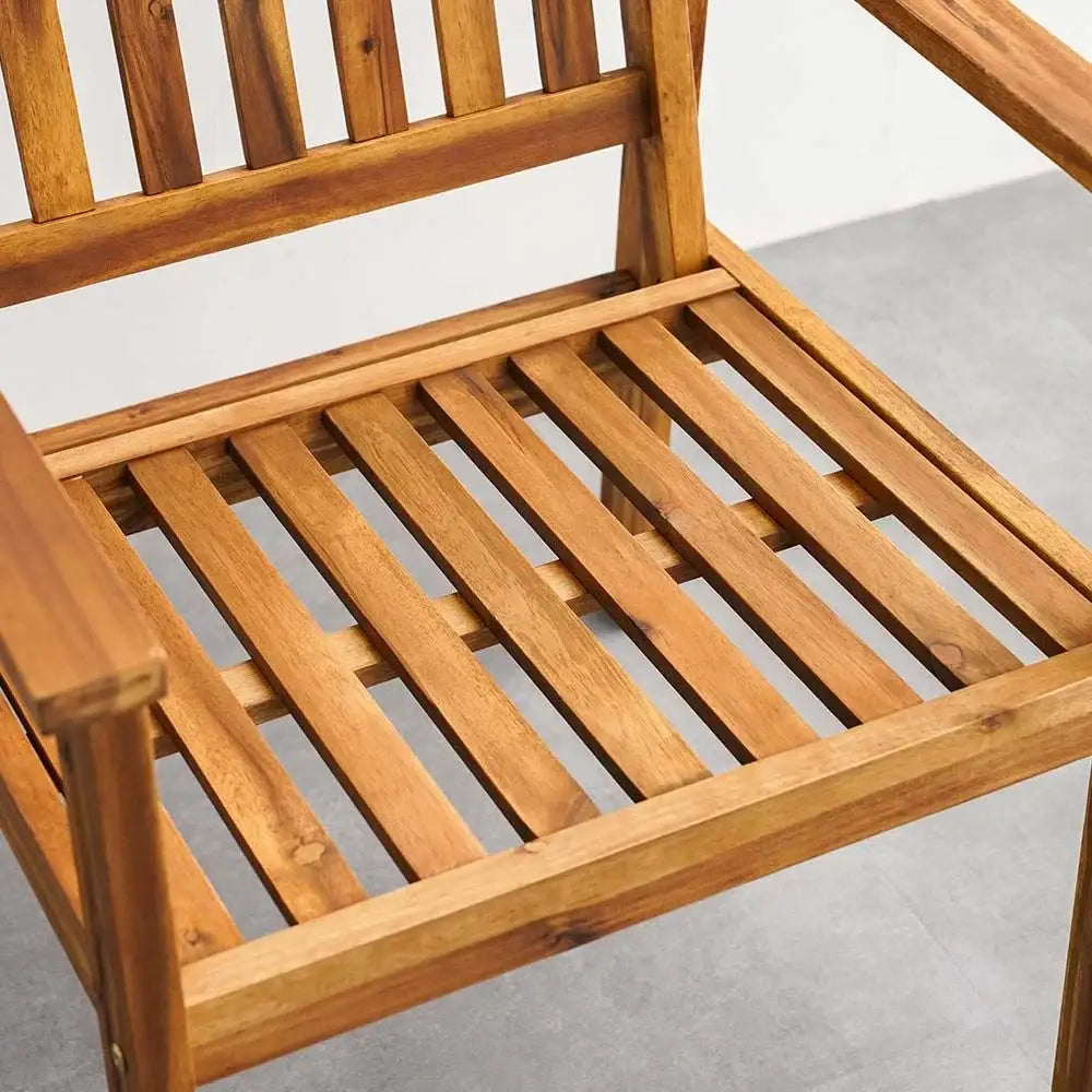 Elegant 4-Seater Sofa Set – Natural Wood