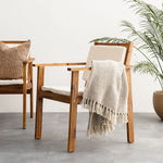 Load image into Gallery viewer, Elegant 4-Seater Sofa Set – Natural Wood