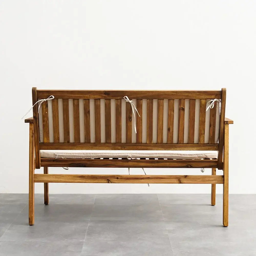 Elegant 4-Seater Sofa Set – Natural Wood
