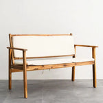 Load image into Gallery viewer, Elegant 4-Seater Sofa Set – Natural Wood