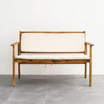 Load image into Gallery viewer, Elegant 4-Seater Sofa Set – Natural Wood