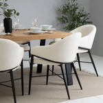 Load image into Gallery viewer, Elegant 6-Seater Dining Set – Oak &amp; Beige