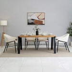 Load image into Gallery viewer, Elegant 6-Seater Dining Set – Oak &amp; Beige