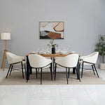 Load image into Gallery viewer, Elegant 6-Seater Dining Set – Oak &amp; Beige