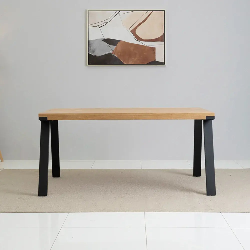 Elegant 6-Seater Dining Set – Oak & Beige