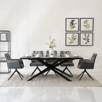 Load image into Gallery viewer, Elegant 8-Seater Dining Set – Black &amp; Grey