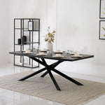 Load image into Gallery viewer, Elegant 8-Seater Dining Set – Black &amp; Grey