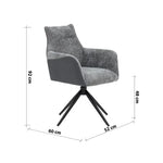 Load image into Gallery viewer, Elegant 8-Seater Dining Set – Black &amp; Grey