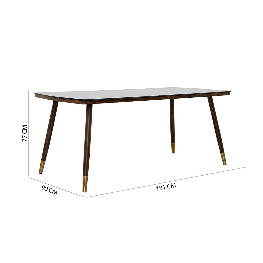 Elegant 8-Seater Dining Set – Walnut & Black