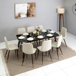 Load image into Gallery viewer, Elegant 8-Seater Dining Set – Walnut &amp; Black
