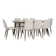 Elegant 8-Seater Dining Set – Walnut & Black
