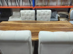 Load image into Gallery viewer, Elegant Acacia Wood &amp; Wrought Iron Vintage Dining Table