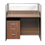 Load image into Gallery viewer, Elegant Cubicle Work Station With 3-Door Movable Drawer - Brown-GCC Home Center