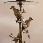 Load image into Gallery viewer, Elegant Design Accent Table with Glass Top – Antique Gold