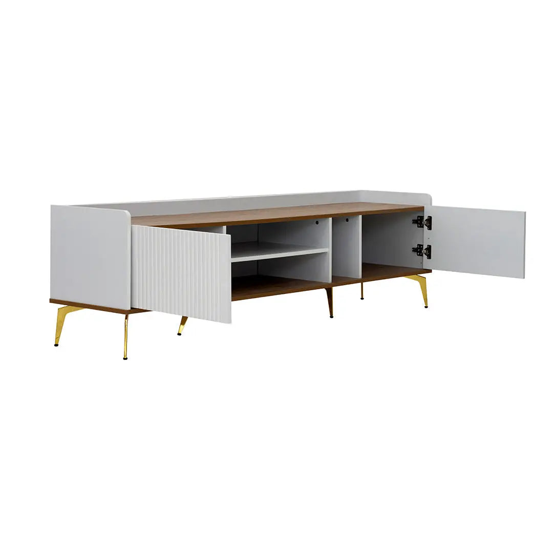 Elegant Design TV Unit with 2 Cabinets