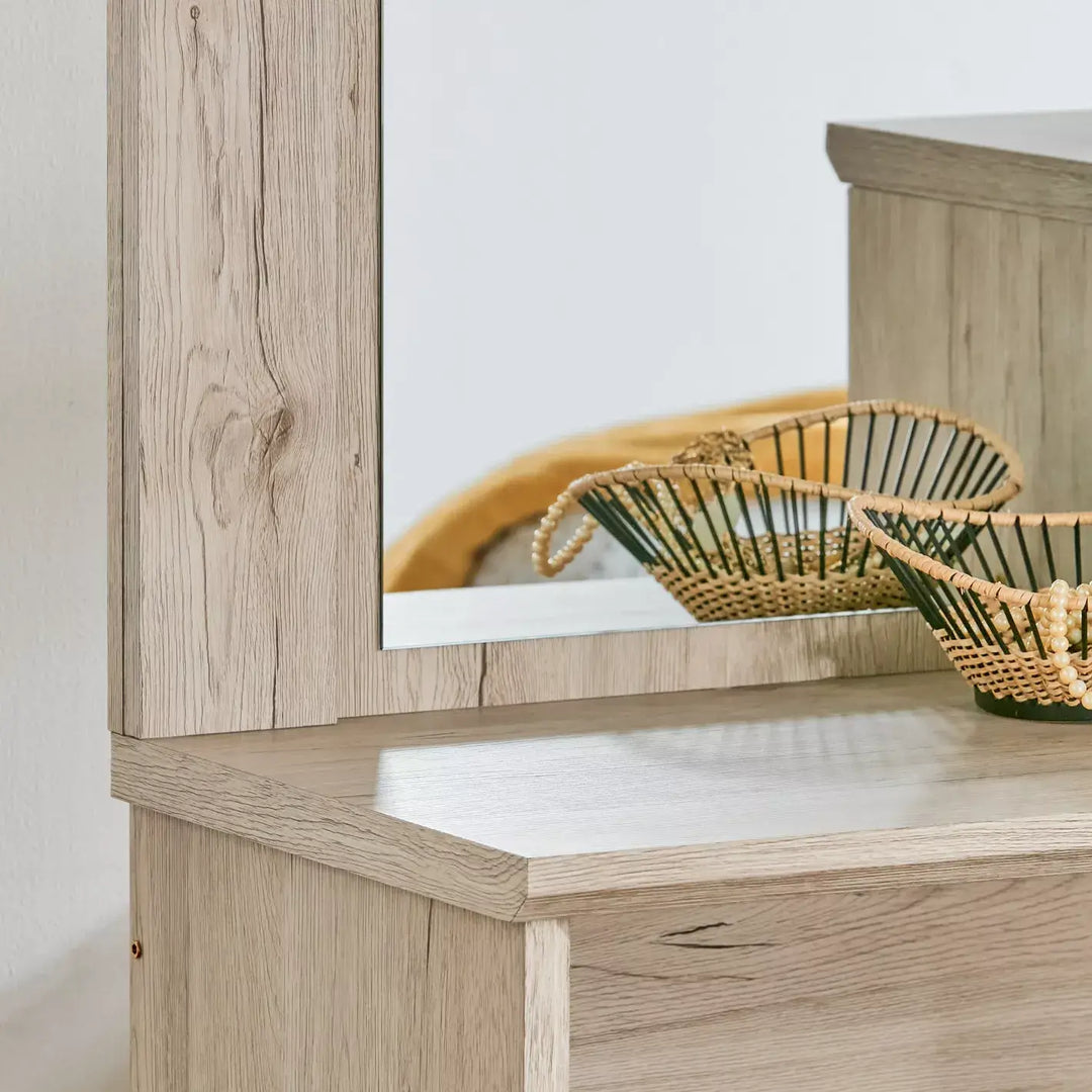 Elegant Design Wood Dressing Table With Mirror And Drawer-GCC Home Center