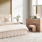 Load image into Gallery viewer, Elegant Dresser with 6 Drawers and Mirror – Beige