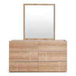 Load image into Gallery viewer, Elegant Dresser with 6 Drawers and Mirror – Beige