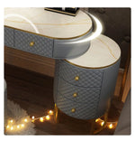 Load image into Gallery viewer, Elegant Dressing Table Set with Mirror, Cushioned Stool, and Multi-Drawer Storage-GCC Home Center