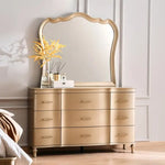 Load image into Gallery viewer, Elegant Engineered Wood Dresser with Mirror – Champagne
