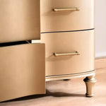 Load image into Gallery viewer, Elegant Engineered Wood Dresser with Mirror – Champagne