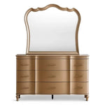 Load image into Gallery viewer, Elegant Engineered Wood Dresser with Mirror – Champagne