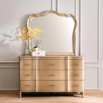 Load image into Gallery viewer, Elegant Engineered Wood Dresser with Mirror – Champagne