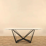 Load image into Gallery viewer, Elegant Faux Marble Dining Table