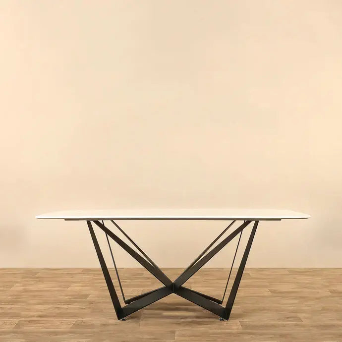 Elegant Faux Marble Dining Table
