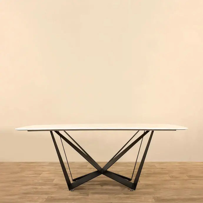 Elegant Faux Marble Dining Table