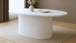 Load image into Gallery viewer, Elegant Fluted Marble Top Rectangular Dining Table