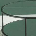 Load image into Gallery viewer, Elegant Glass and Metal Round Coffee Table